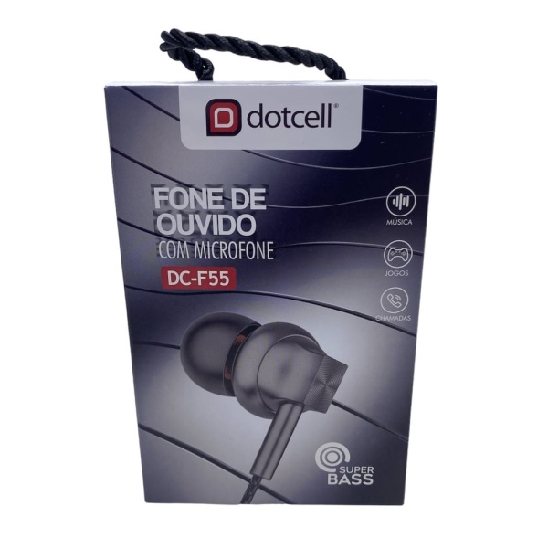 FONE DE OUVIDO DOTCELL DC-F55 CINZA