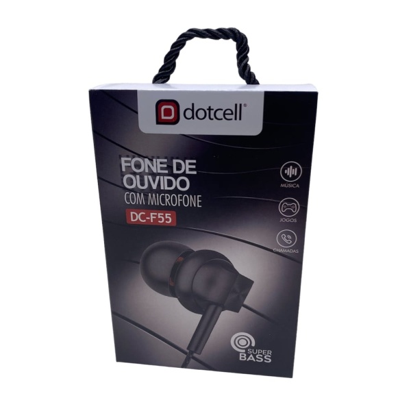 FONE DE OUVIDO DOTCELL DC-F55 PRETO