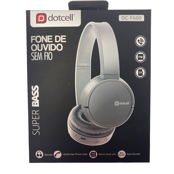 Fone Headphone DC-F600 Cinza